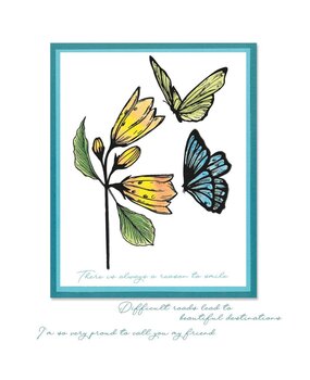 Sizzix Clear Stamps & Stencil Farfallina (666643) Sizzix Clear Stamps & Stencil Farfallina (666643)