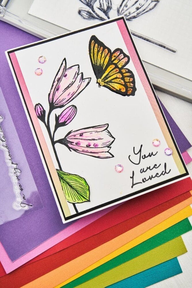 Sizzix Clear Stamps & Stencil Farfallina (666643) Sizzix Clear Stamps & Stencil Farfallina (666643)