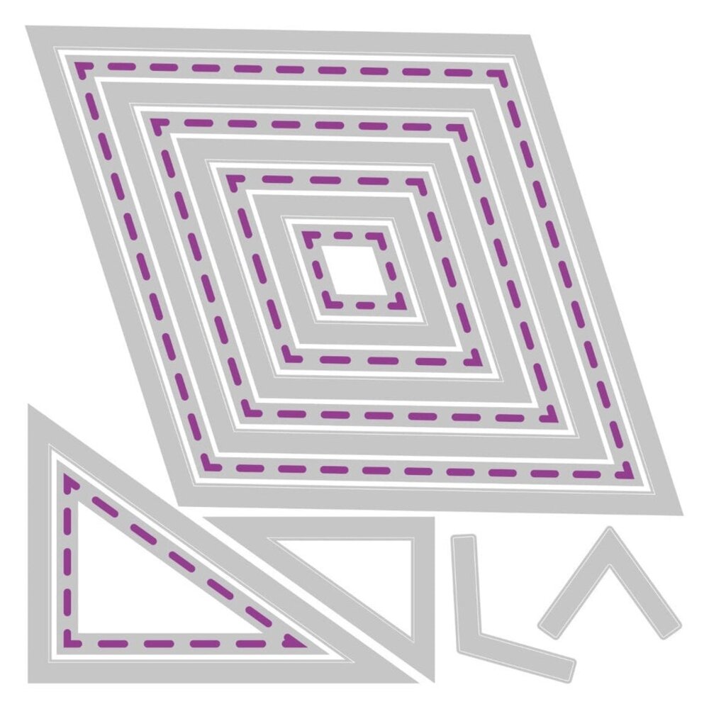 Sizzix Framelits Die Set Katy Deco Diamonds (666652)