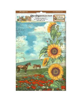 Stamperia Sunflower Art Rice Paper Selection A4 (DFSA4XSF) Stamperia Sunflower Art Rice Paper Selection A4 (DFSA4XSF)