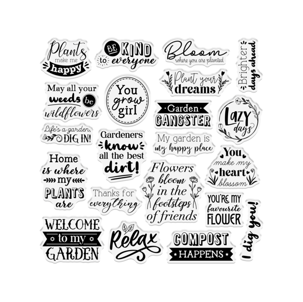 Crafter's Companion You Grow Girl Clear Stamps (CC-GC-CA-ST-YOGG)