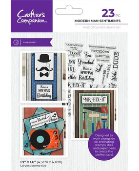 Crafter's Companion Modern Man Sentiments Clear Stamps (CC-MM-STP-MOMS) Crafter's Companion Modern Man Sentiments Clear Stamps (CC-MM-STP-MOMS)