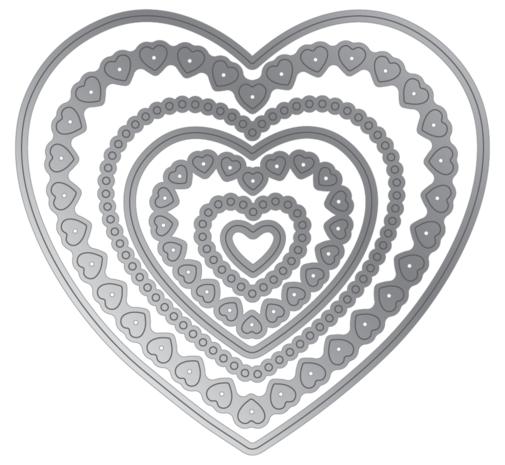 Crafter's Companion Decorative Nesting Hearts Dies (CC-MD-ELE-DNHEA)