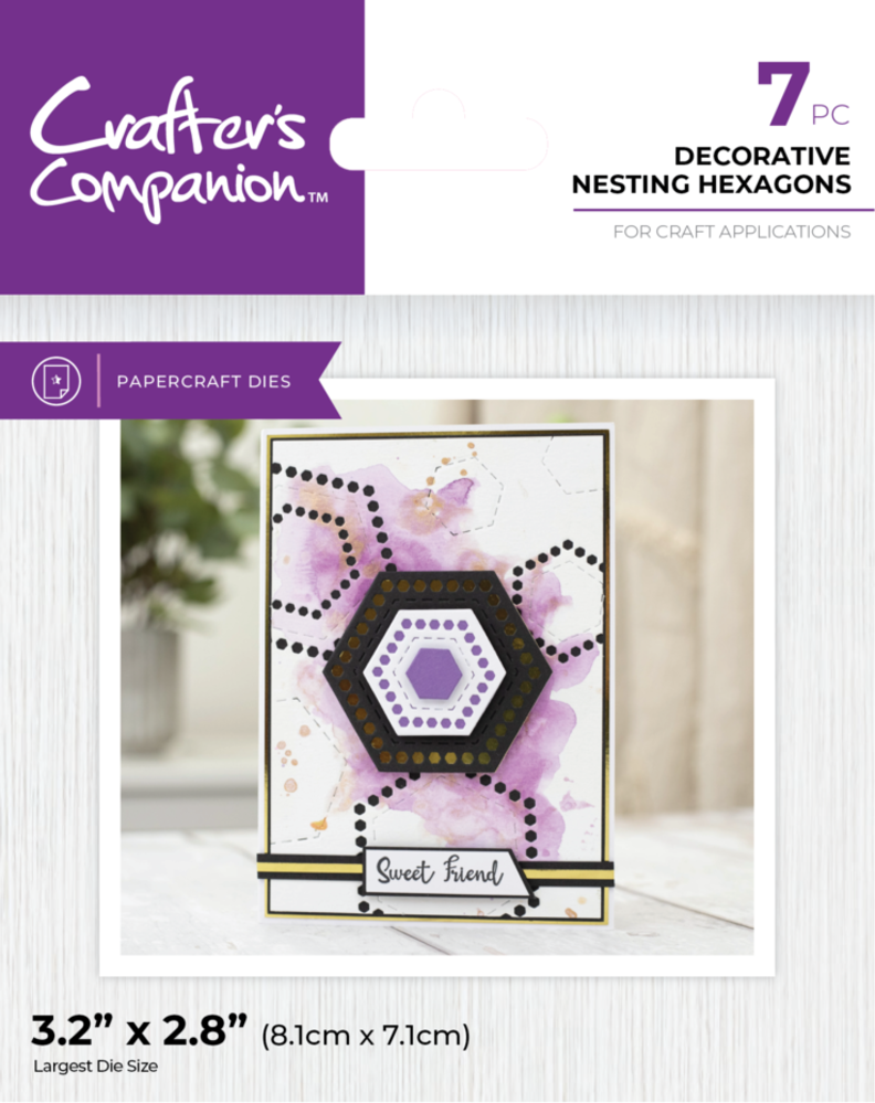 Crafter's Companion Decorative Nesting Hexagons Dies (CC-MD-ELE-DNHEX)
