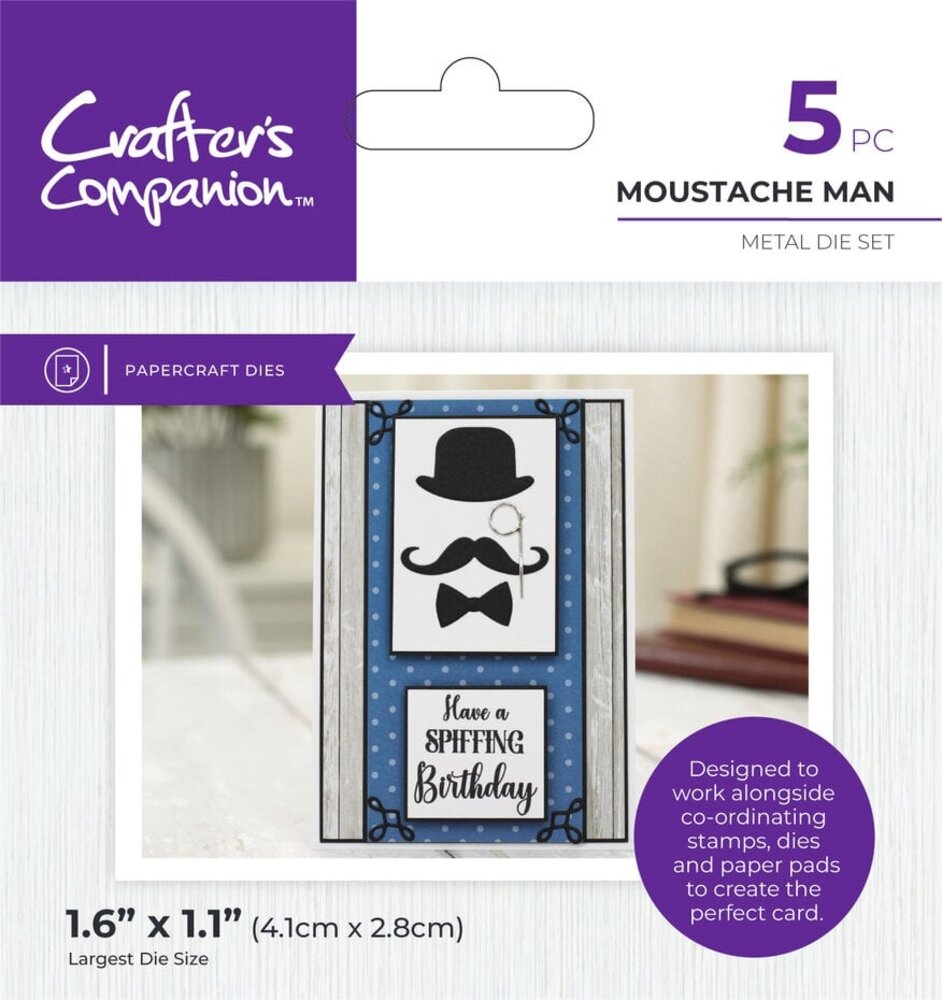 Crafter's Companion Mustache Man Dies (CC-MM-MD-MOMA) Crafter's Companion Mustache Man Dies (CC-MM-MD-MOMA)