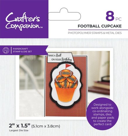 Crafter's Companion Football Cupcakes Stamp & Dies (CC-MM-STD-FOCU) Crafter's Companion Football Cupcakes Stamp & Dies (CC-MM-STD-FOCU)