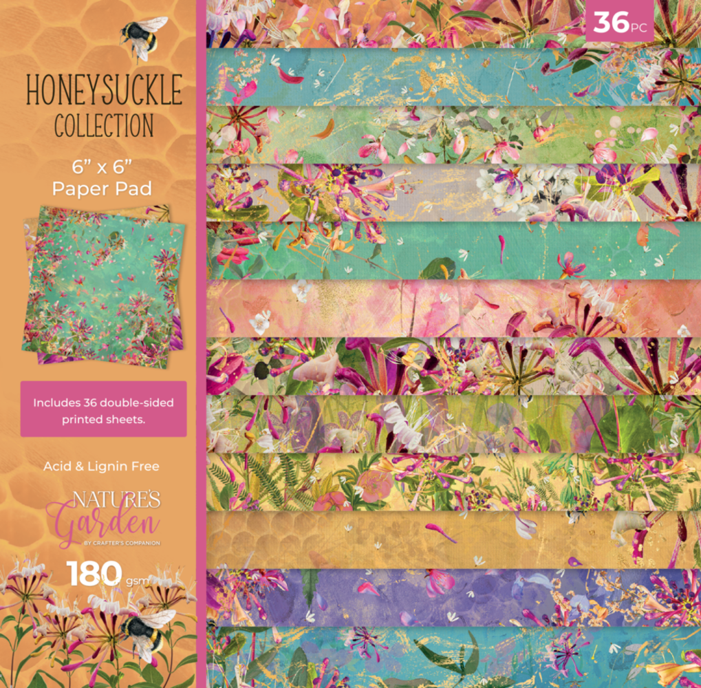 Crafter's Companion Honeysuckle 6x6 Inch Paper Pad (NG-HS-PAD6)
