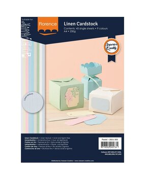 Vaessen Creative Florence Pastel Linnenkarton A4 Paper Pack (2821-305)