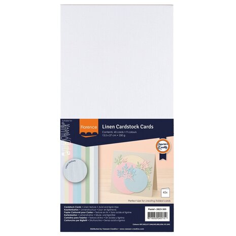 Vaessen Creative Florence Pastel Linnenkarton Slimline Paper Pack (2823-305) Vaessen Creative Florence Pastel Linnenkarton Slimline Paper Pack (2823-305)