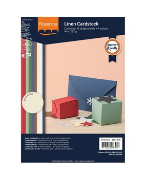 Vaessen Creative Florence Christmas Linnenkarton A4 Paper Pack (2821-306)