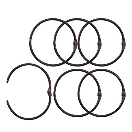 Vaessen Creative Boekbind Ringen Zwart 75mm (2021-306) Vaessen Creative Boekbind Ringen Zwart 75mm (2021-306)