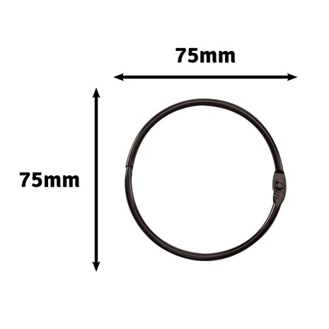 Vaessen Creative Boekbind Ringen Zwart 75mm (2021-306) Vaessen Creative Boekbind Ringen Zwart 75mm (2021-306)