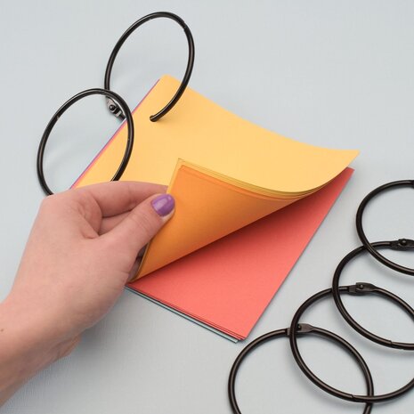 Vaessen Creative Boekbind Ringen Zwart 75mm (2021-306) Vaessen Creative Boekbind Ringen Zwart 75mm (2021-306)