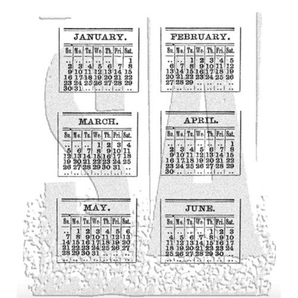 Stampers Anonymous Cling Stamps Calendar 1 (CMS034) Stampers Anonymous Cling Stamps Calendar 1 (CMS034)