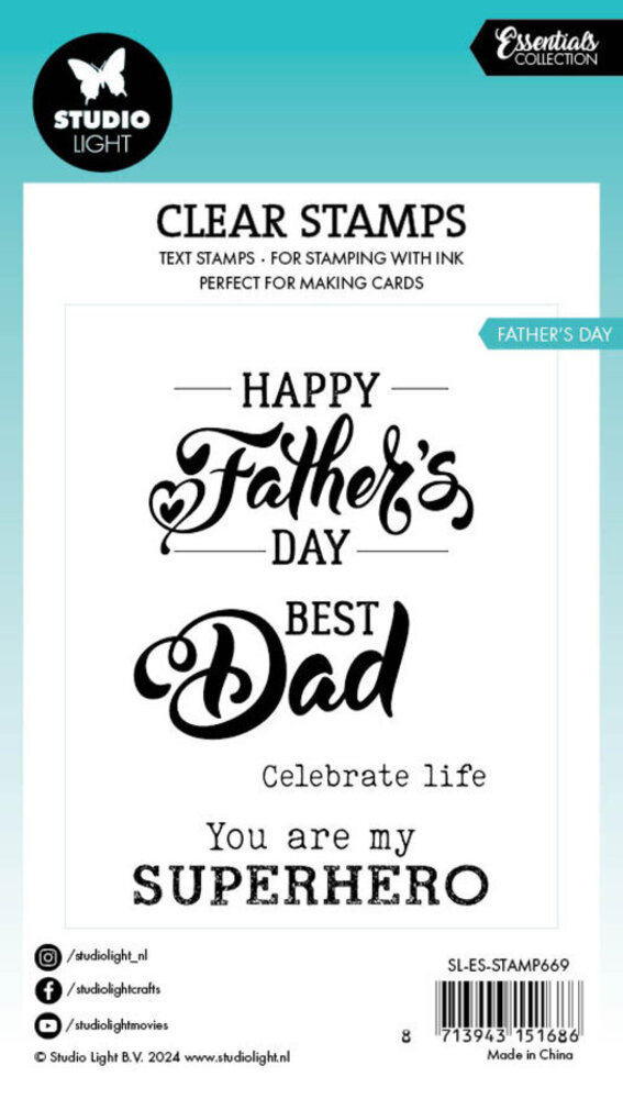 Studio Light Essentials Clear Stamps Father's Day (SL-ES-STAMP669)