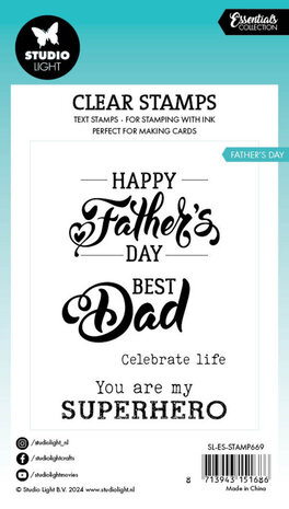 Studio Light Essentials Clear Stamps Father's Day (SL-ES-STAMP669)