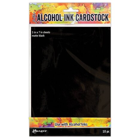 Ranger Alcohol Ink Cardstock 5x7 Inch Black Matte (TAC65487) Ranger Alcohol Ink Cardstock 5x7 Inch Black Matte (TAC65487)