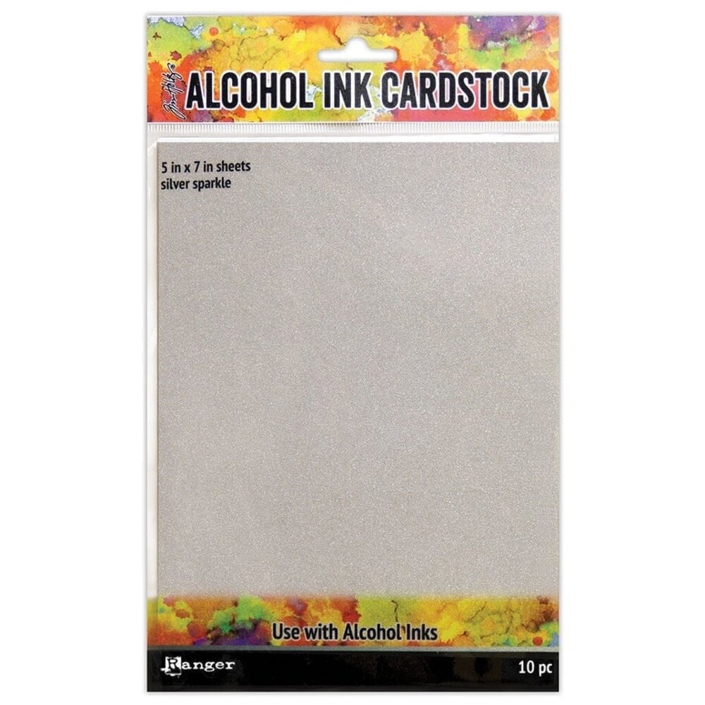 Ranger Alcohol Ink Cardstock 5x7 Inch Silver Sparkle (TAC65500) Ranger Alcohol Ink Cardstock 5x7 Inch Silver Sparkle (TAC65500)