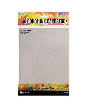 Ranger Alcohol Ink Cardstock 5x7 Inch Silver Sparkle (TAC65500) Ranger Alcohol Ink Cardstock 5x7 Inch Silver Sparkle (TAC65500)