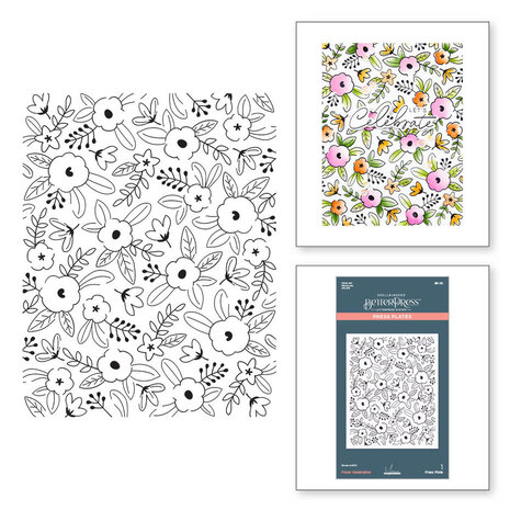 Spellbinders Let’s Celebrate Floral Celebration Press Plate and Stencil Bundle (BD-0835) Spellbinders Let’s Celebrate Floral Celebration Press Plate and Stencil Bundle (BD-0835)