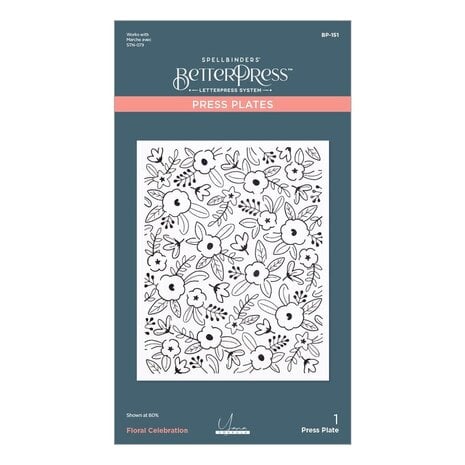 Spellbinders Let’s Celebrate Floral Celebration Press Plate and Stencil Bundle (BD-0835) Spellbinders Let’s Celebrate Floral Celebration Press Plate and Stencil Bundle (BD-0835)