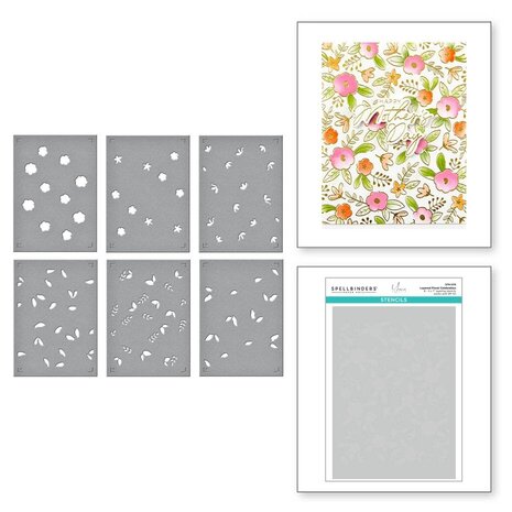 Spellbinders Let’s Celebrate Floral Celebration Press Plate and Stencil Bundle (BD-0835) Spellbinders Let’s Celebrate Floral Celebration Press Plate and Stencil Bundle (BD-0835)