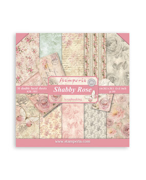 Stamperia Shabby Rose 8x8 Inch Paper Pack (SBBS107) Stamperia Shabby Rose 8x8 Inch Paper Pack (SBBS107)