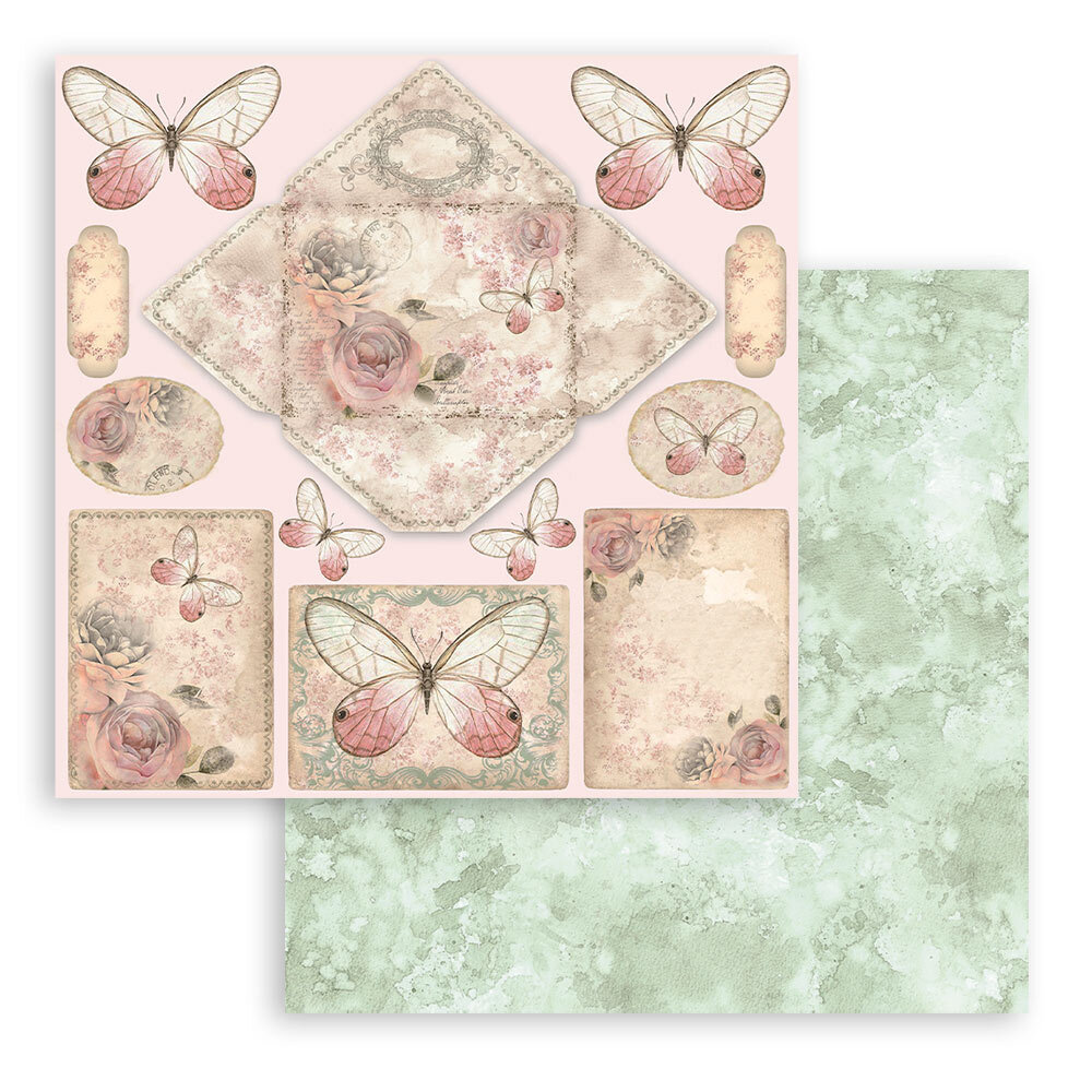 Stamperia Shabby Rose 8x8 Inch Paper Pack (SBBS107) Stamperia Shabby Rose 8x8 Inch Paper Pack (SBBS107)