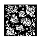 Stamperia Shabby Rose Thick Stencil 18x18cm Rose Pattern (KSTDQ104)*
