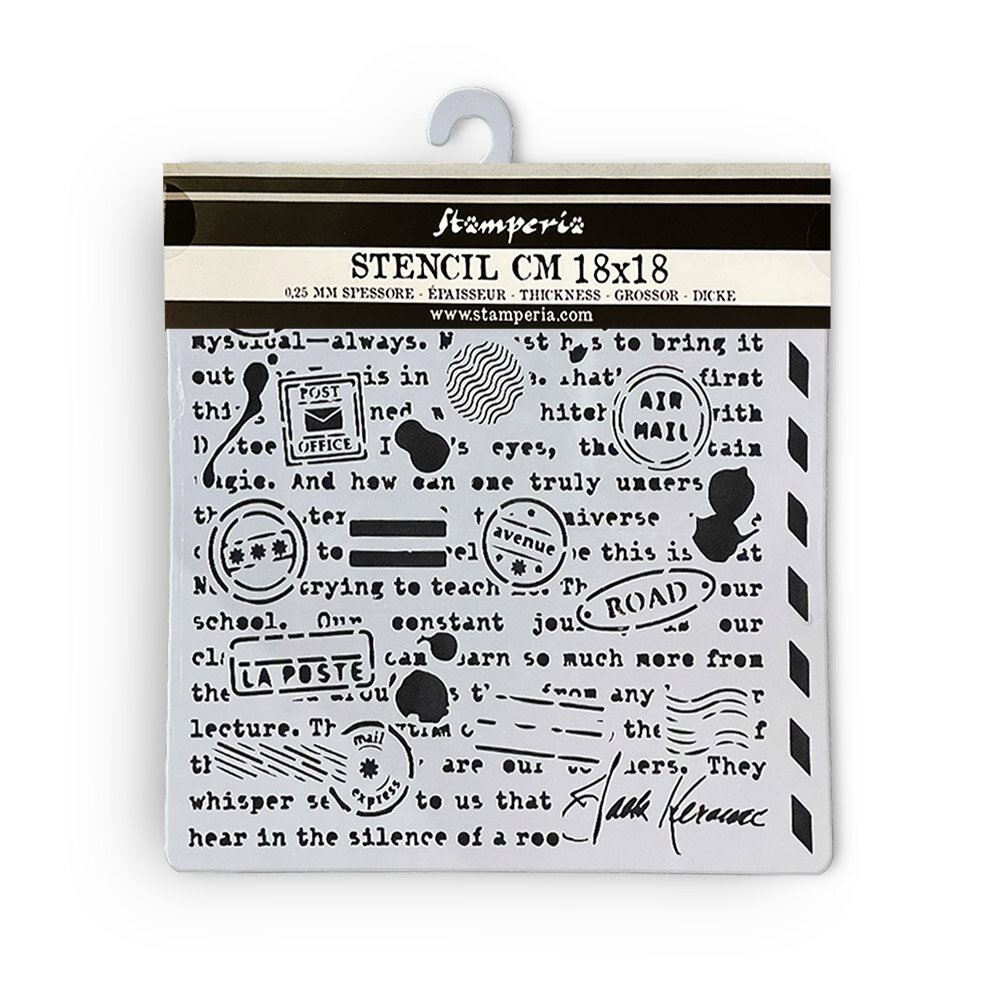 Stamperia Shabby Rose Thick Stencil 18x18cm Writings (KSTDQ105) Stamperia Shabby Rose Thick Stencil 18x18cm Writings (KSTDQ105)