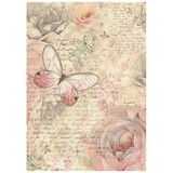Stamperia Shabby Rose A4 Rice Paper Butterfly (DFSA4878)