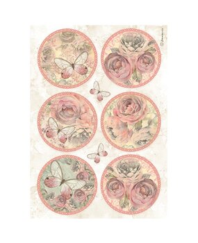 Stamperia Shabby Rose A4 Rice Paper Rounds (DFSA4879)* Stamperia Shabby Rose A4 Rice Paper Rounds (DFSA4879)*