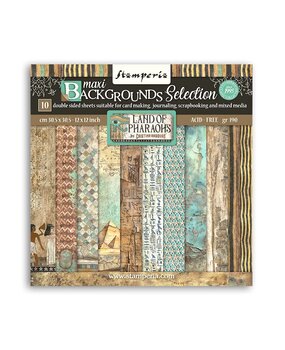 Stamperia Land of Pharaohs Maxi Background 12x12 Inch Paper Pack (SBBL154)
