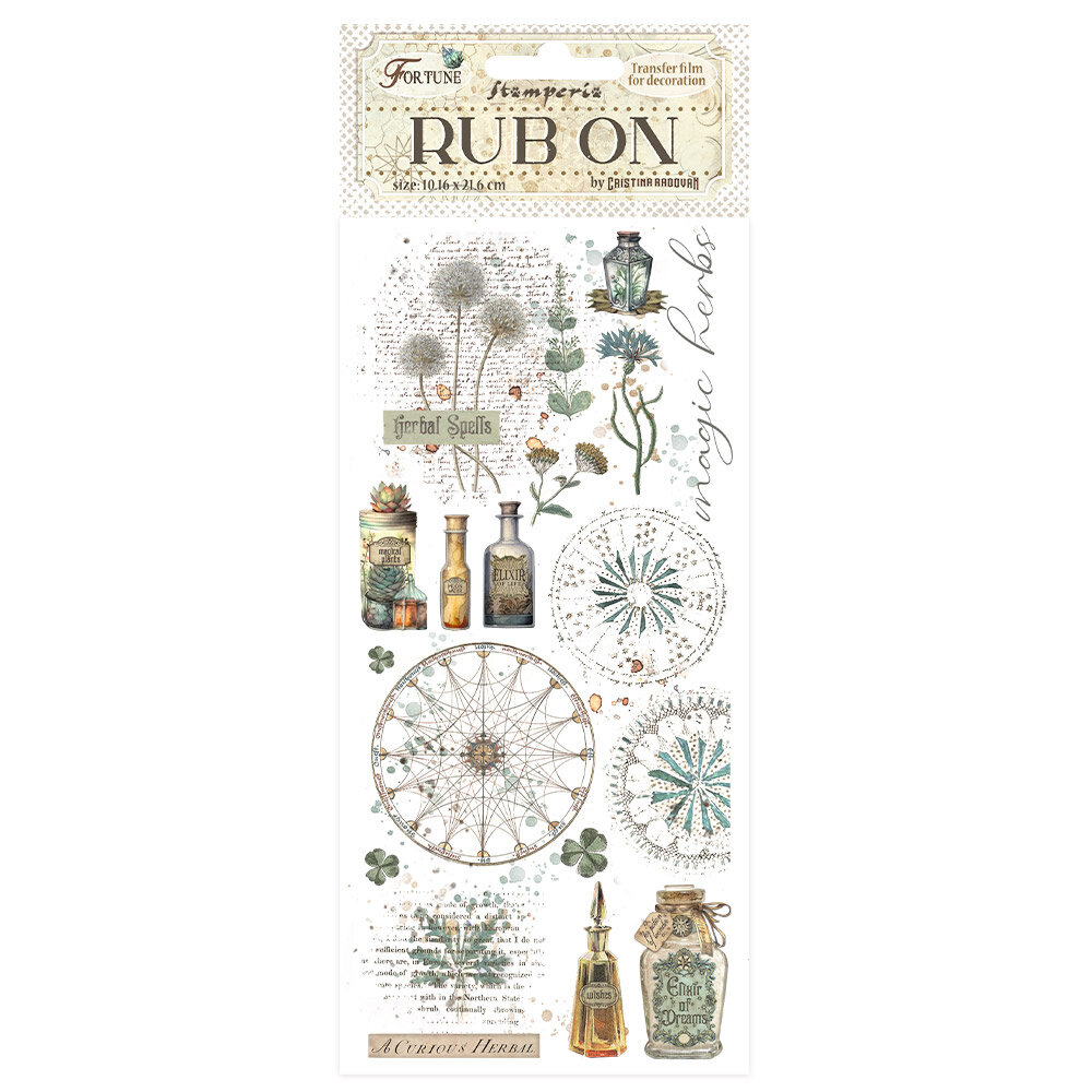 Stamperia Fortune Rub-On 4x8,5 Inch Alchemy (DFLRB90) Stamperia Fortune Rub-On 4x8,5 Inch Alchemy (DFLRB90)