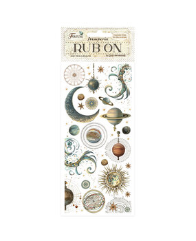 Stamperia Fortune Rub-On 4x8,5 Inch Planets and Moon (DFLRB91) Stamperia Fortune Rub-On 4x8,5 Inch Planets and Moon (DFLRB91)