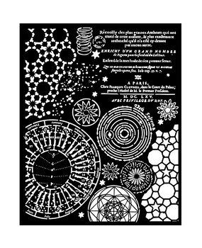 Stamperia Fortune Thick Stencil 20x25cm Macrocosm Mixed Patterns (KSTD162)