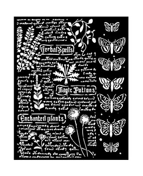Stamperia Fortune Thick Stencil 20x25cm Botanic (KSTD164)