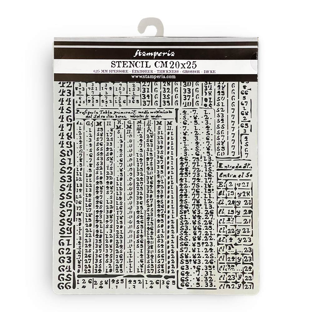Stamperia Fortune Thick Stencil 20x25cm Hieroglyphic (KSTD165) Stamperia Fortune Thick Stencil 20x25cm Hieroglyphic (KSTD165)