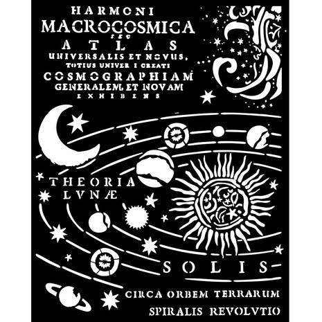 Stamperia Fortune Thick Stencil 20x25cm Constellation (KSTD166)