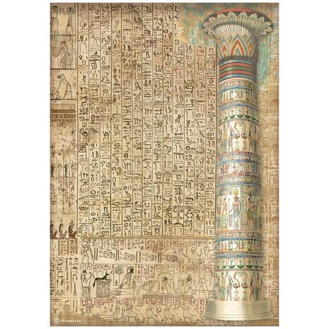 Stamperia Fortune A4 Rice Paper Egypt (DFSA4874)