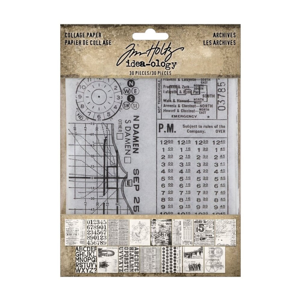 Idea-ology Tim Holtz Collage Paper Archives (TH94366)
