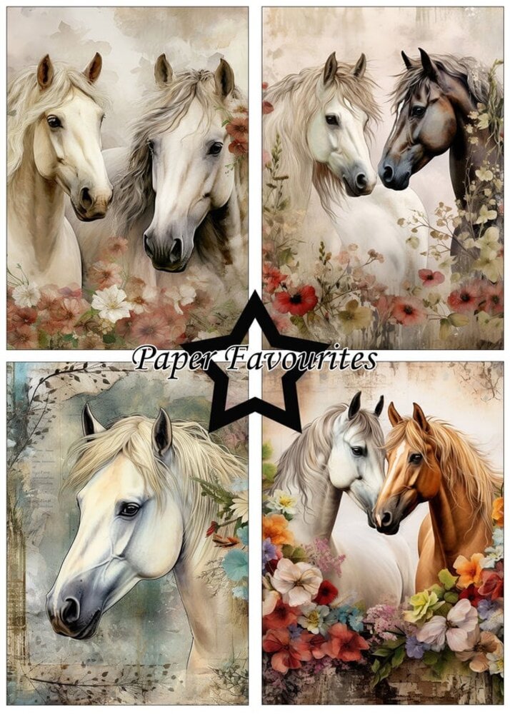 Paper Favourites Horses and Flowers A5 Paper Pack (PFA133)