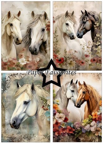 Paper Favourites Horses and Flowers A5 Paper Pack (PFA133)