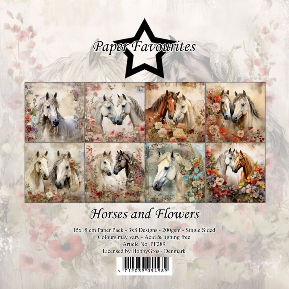 Paper Favourites Horses and Flowers 6x6 Inch Paper Pack (PF289) Paper Favourites Horses and Flowers 6x6 Inch Paper Pack (PF289)