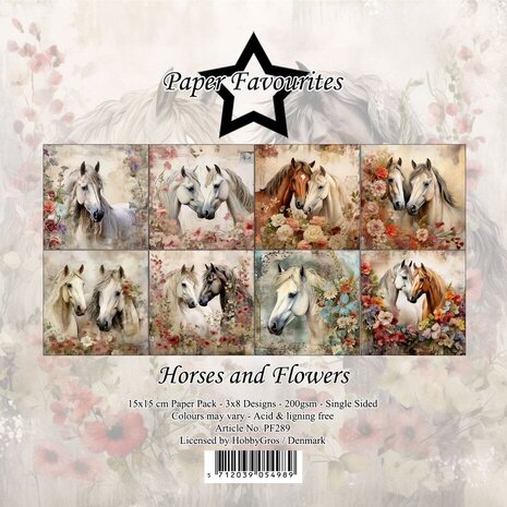 Paper Favourites Horses and Flowers 6x6 Inch Paper Pack (PF289) Paper Favourites Horses and Flowers 6x6 Inch Paper Pack (PF289)