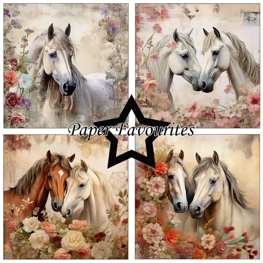 Paper Favourites Horses and Flowers 6x6 Inch Paper Pack (PF289) Paper Favourites Horses and Flowers 6x6 Inch Paper Pack (PF289)