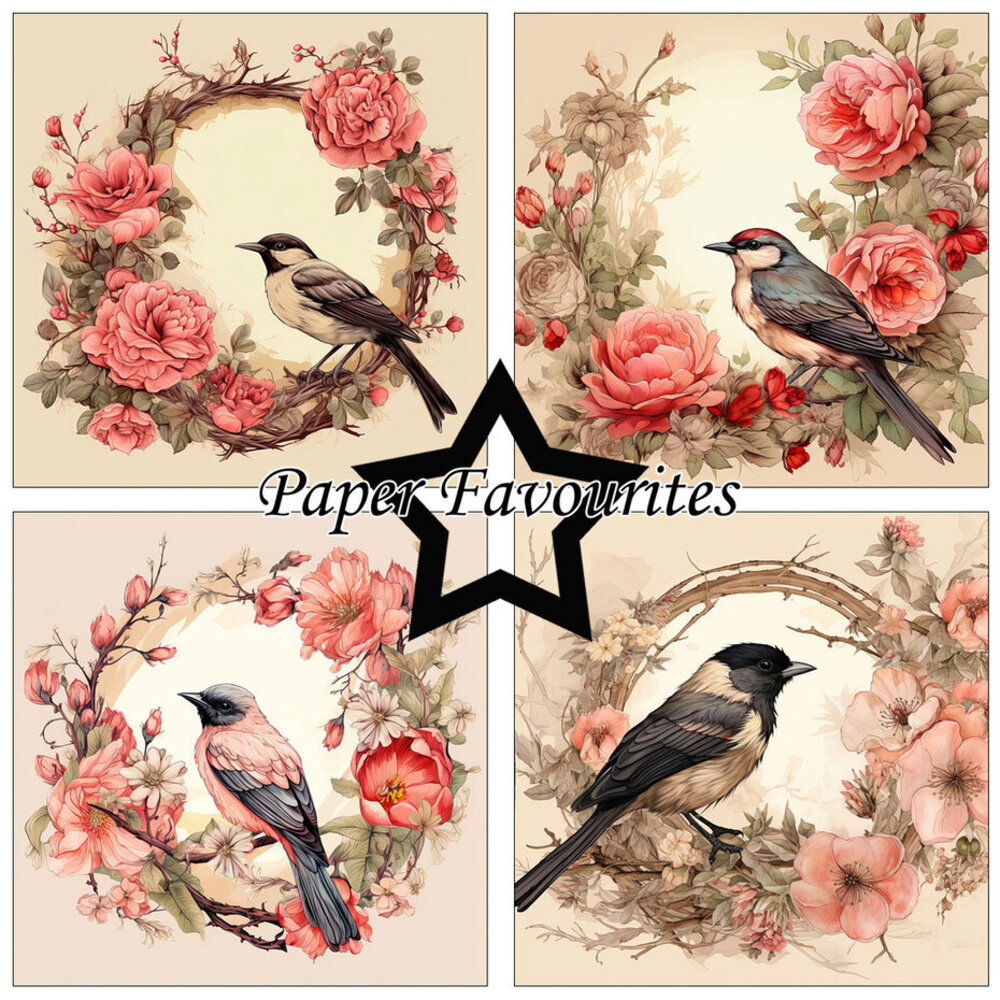 Paper Favourites Birds and Flowers 12x12 Inch Paper Pack (PF490)