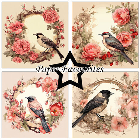 Paper Favourites Birds and Flowers 12x12 Inch Paper Pack (PF490)