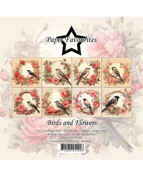 Paper Favourites Birds and Flowers 6x6 Inch Paper Pack (PF290) Paper Favourites Birds and Flowers 6x6 Inch Paper Pack (PF290)