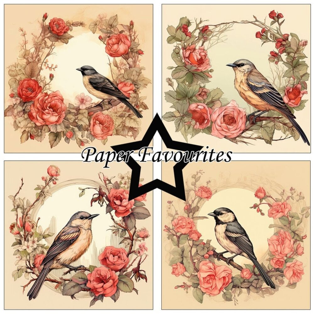 Paper Favourites Birds and Flowers 6x6 Inch Paper Pack (PF290) Paper Favourites Birds and Flowers 6x6 Inch Paper Pack (PF290)
